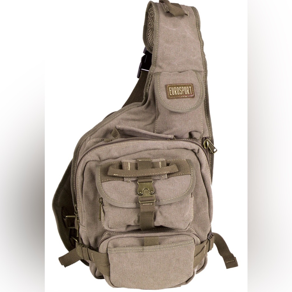 Eurosport Sling Backpack CANVAS 10" X 12" X 4" Putty B411